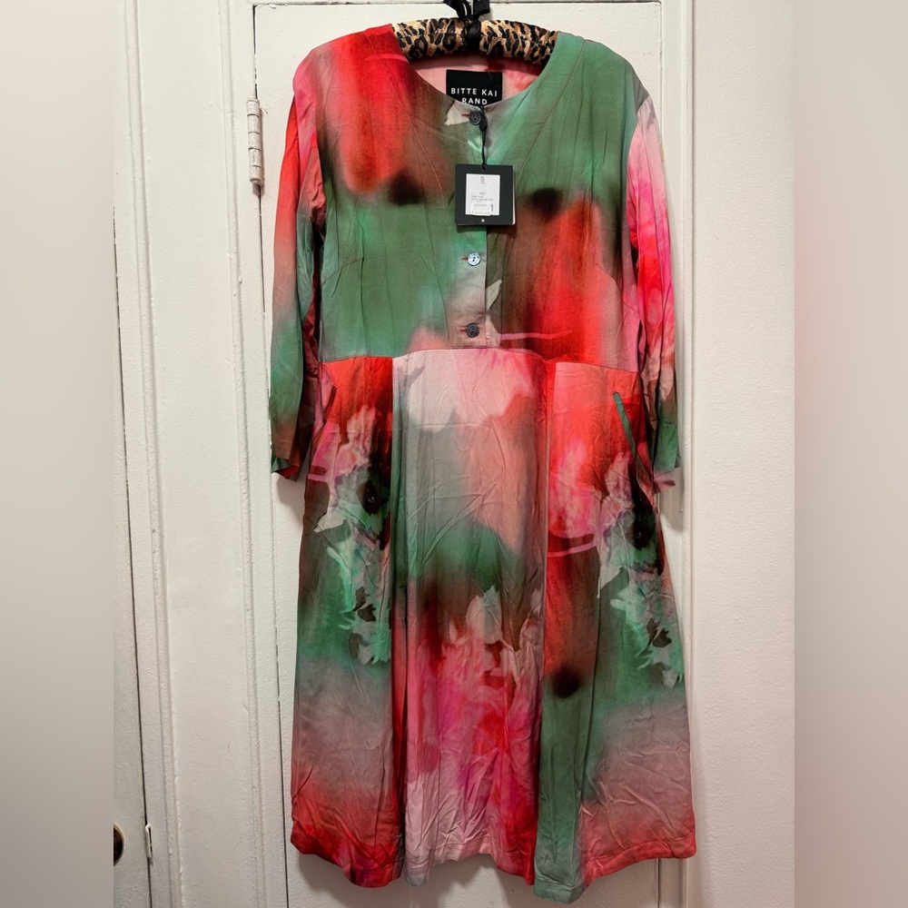 NWT Bitte Kai Rand Colour Dream & Domino Dress Tie-Dye Small Scandinavian - Picture 3 of 9